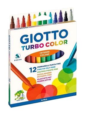 Μαρκαδόρος Giotto λεπτός 12 χρώματα.