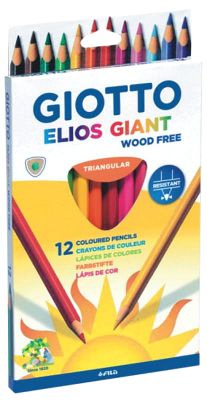 Ξυλομπογιά Giotto Elios χοντρή 12 χρώματα
